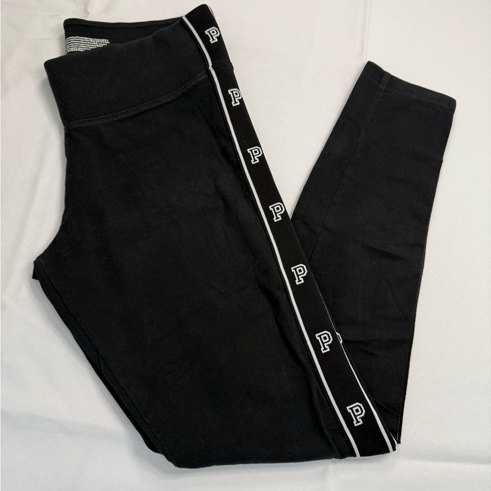 Victoria's Secret Black Leggings with White Trim